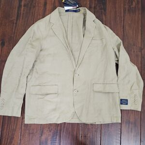 Polo Ralph Lauren Tan Brown Linen Suit  Size 44S